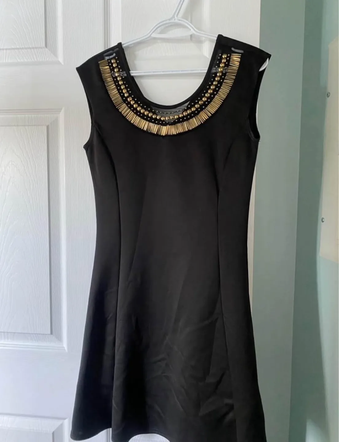 Black Dress with Gold Embellishments thumbnail