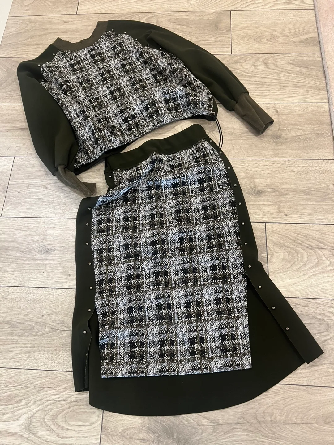 Matching tweed top and skirt set - Made in Korea thumbnail
