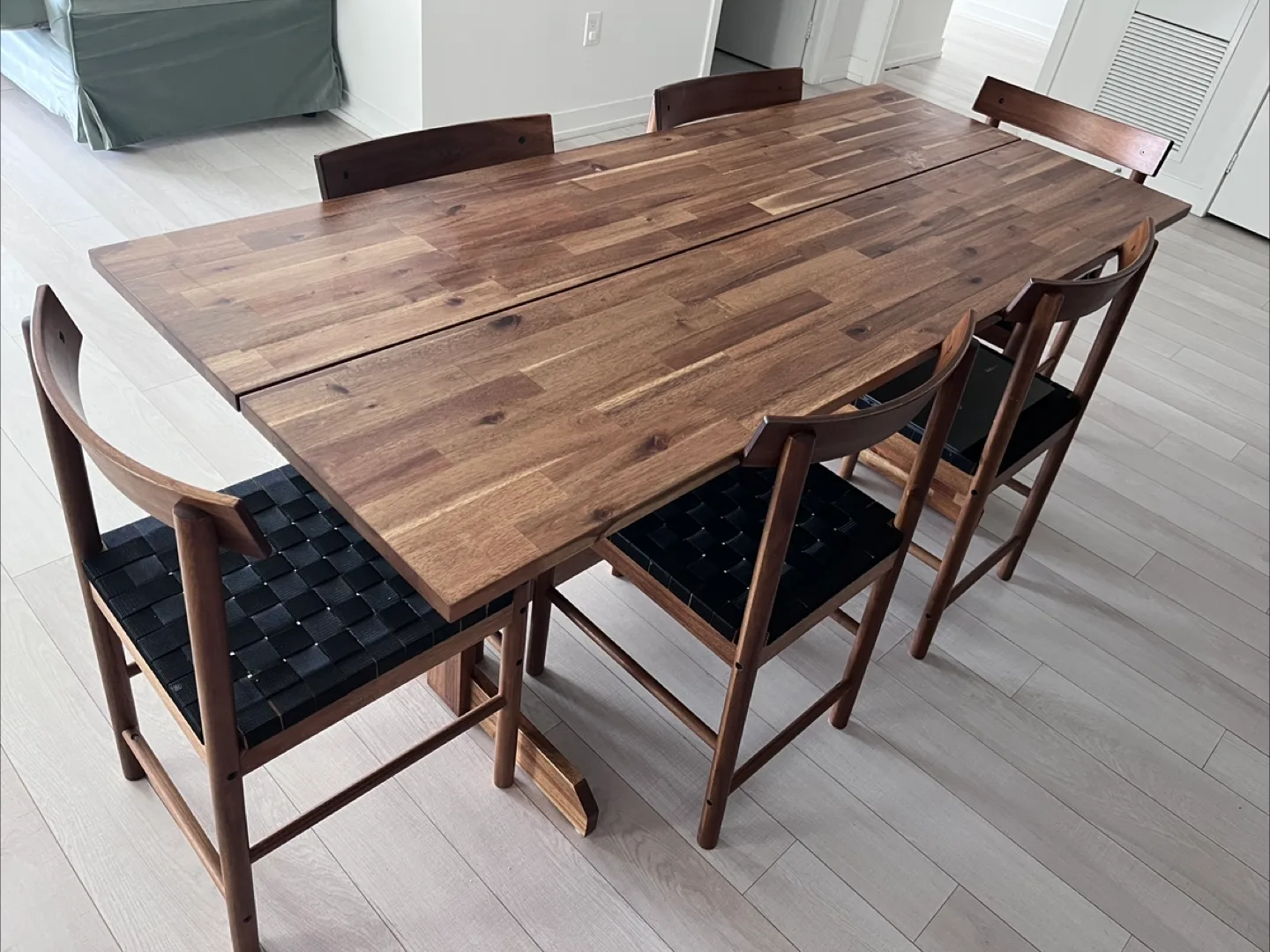 IKEA NACKANÄS Set – Dining Table + 6 Chairs (Acacia Wood) thumbnail