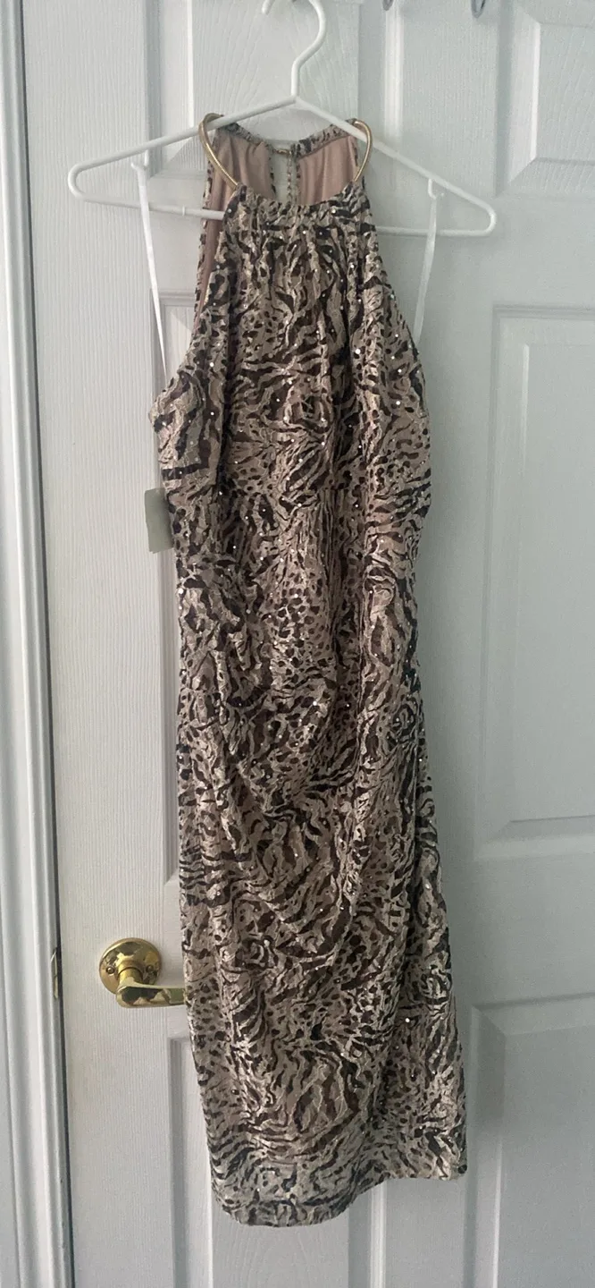 Animal Print Halter Dress thumbnail