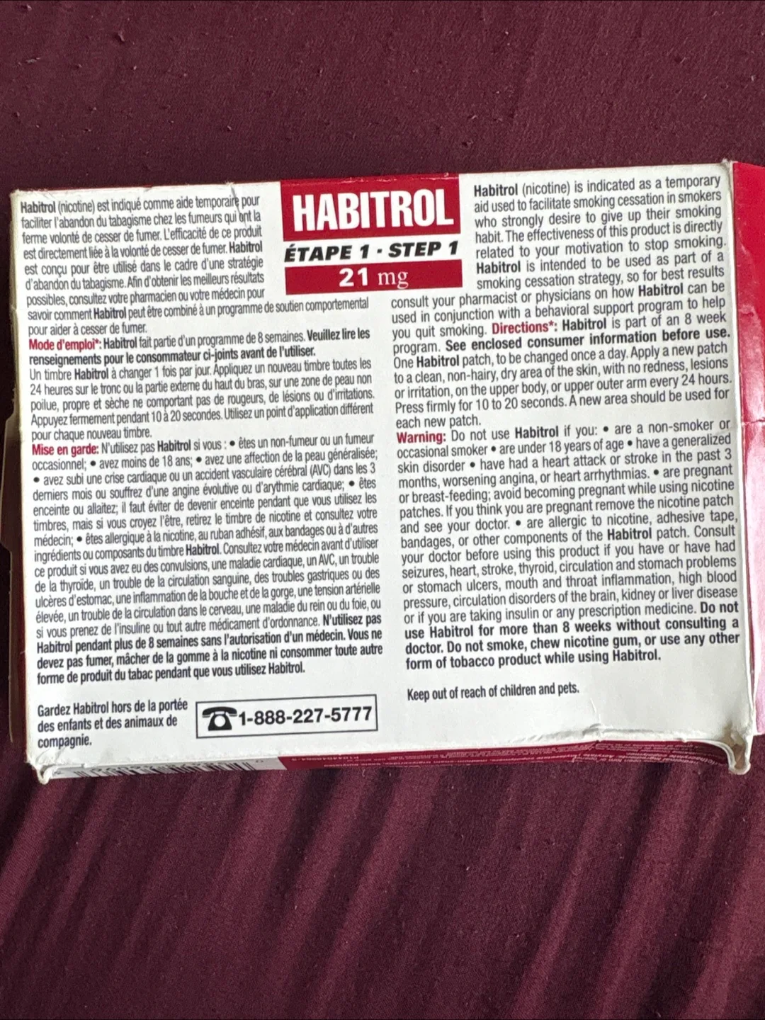 Habitrol Step 1 (21mg) Nicotine Patches - Stop Smoking! 🇨🇦 image indicator(2)