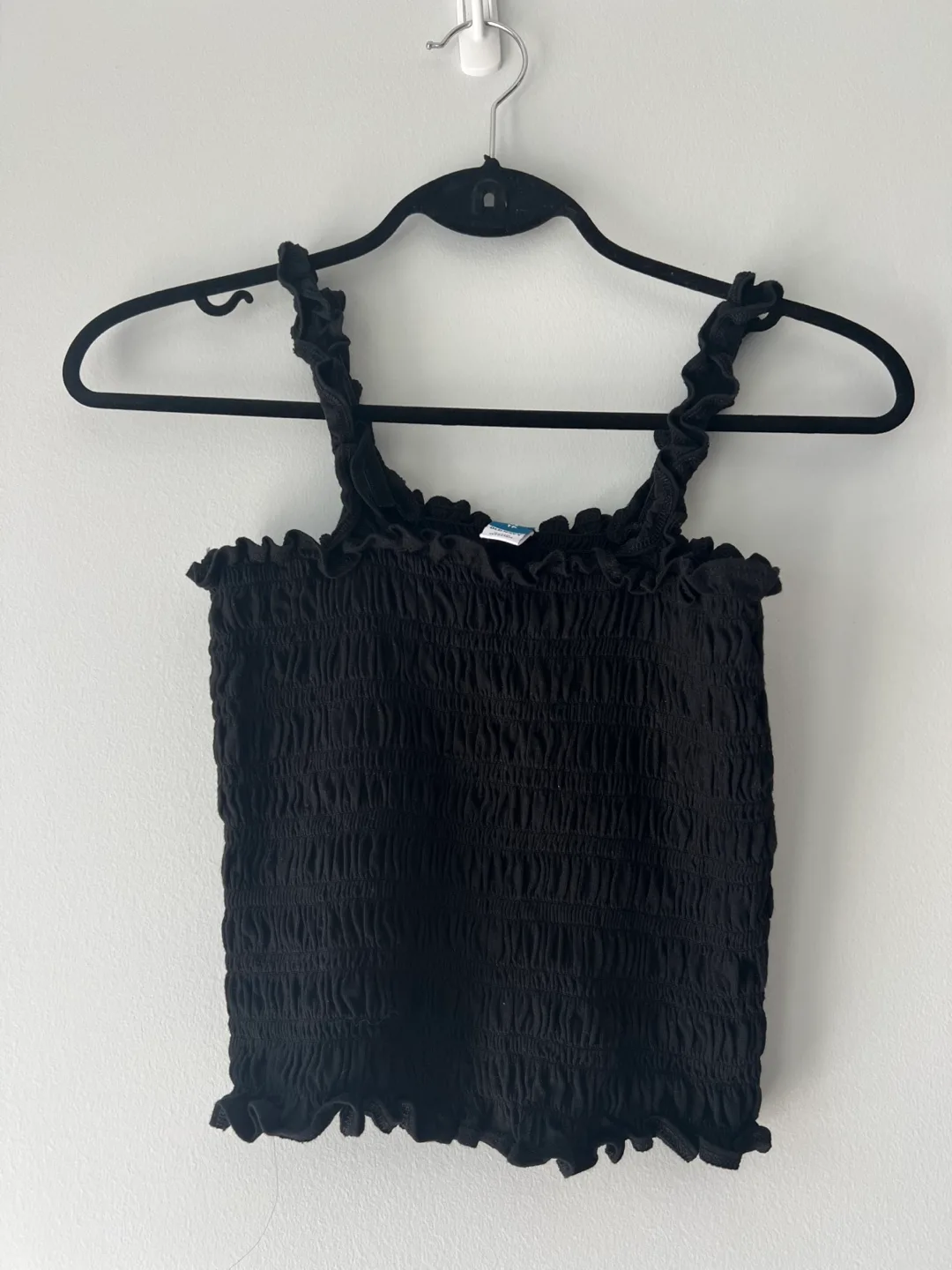 Old Navy Black Smocked Tank Top - XS thumbnail