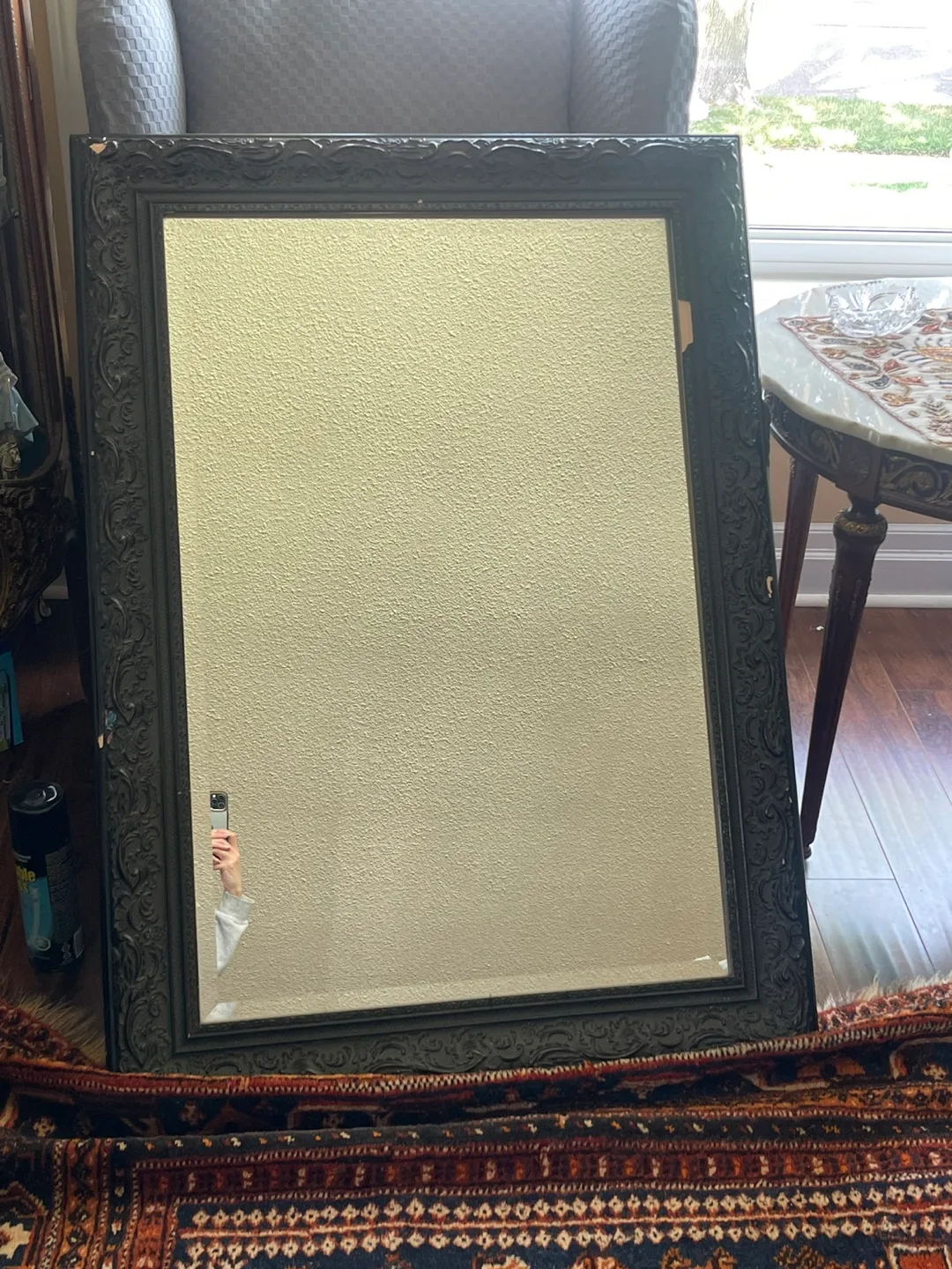 Ornate Black Framed Mirror (80cm x 1.18m) thumbnail