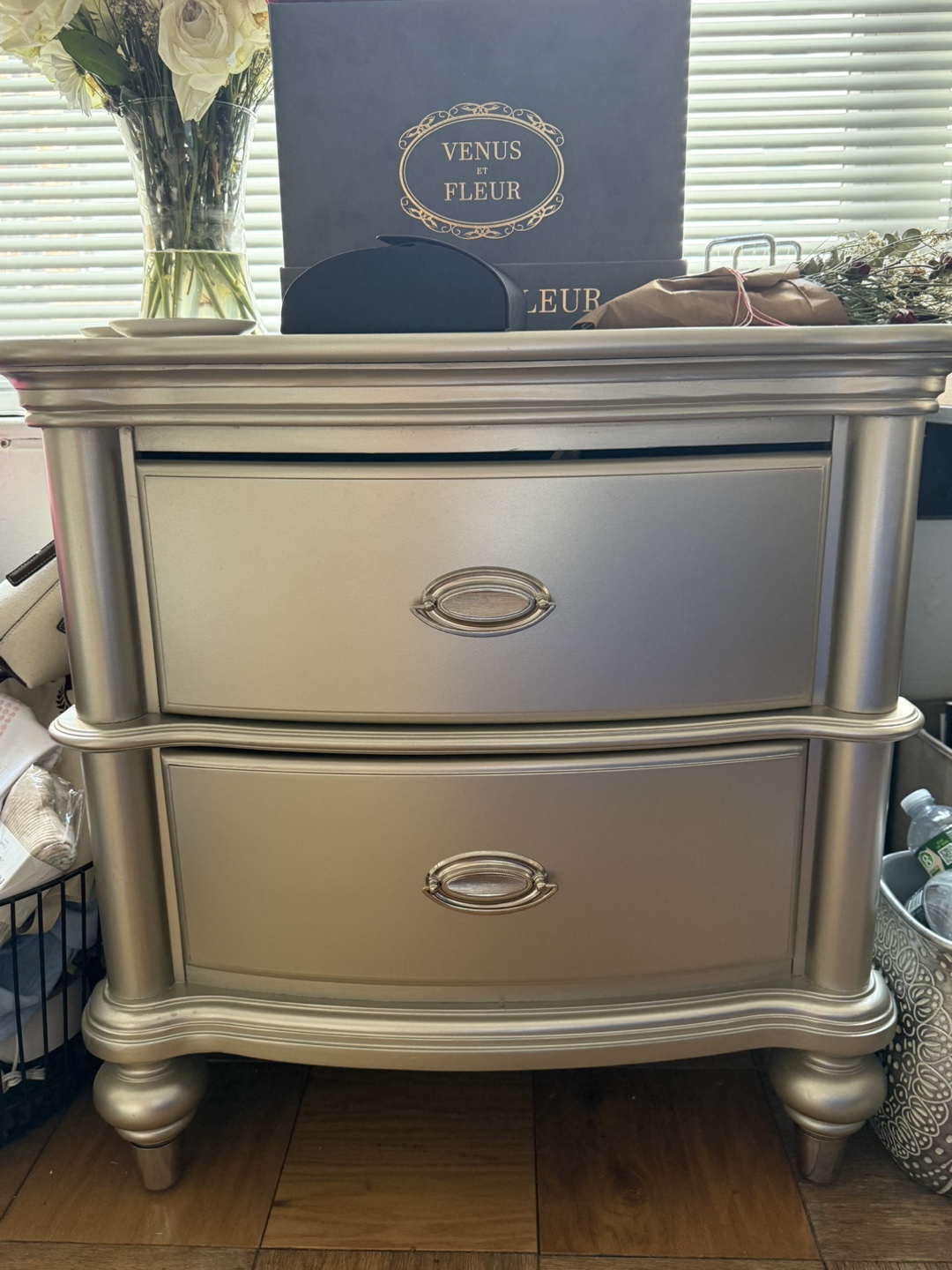 Wayfair silver bed stand
