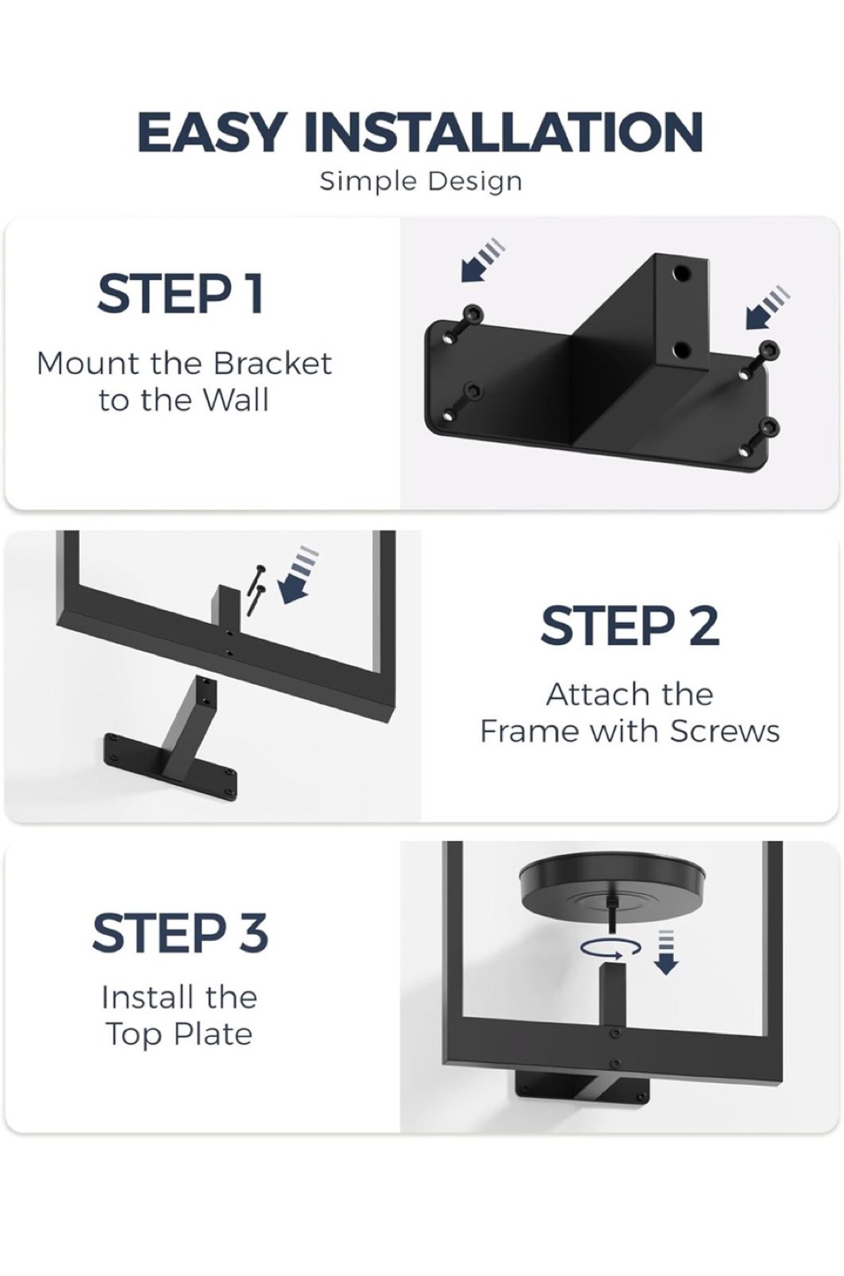 Wall Mounted Plant Shelf Set - Black Metal - photo 5