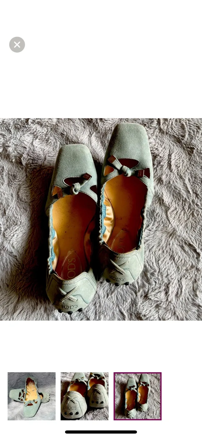 Tod's Suede Leather Ballet Flats 6.5 image indicator(3)