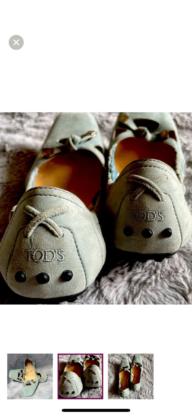 Tod's Suede Leather Ballet Flats 6.5 image indicator(2)