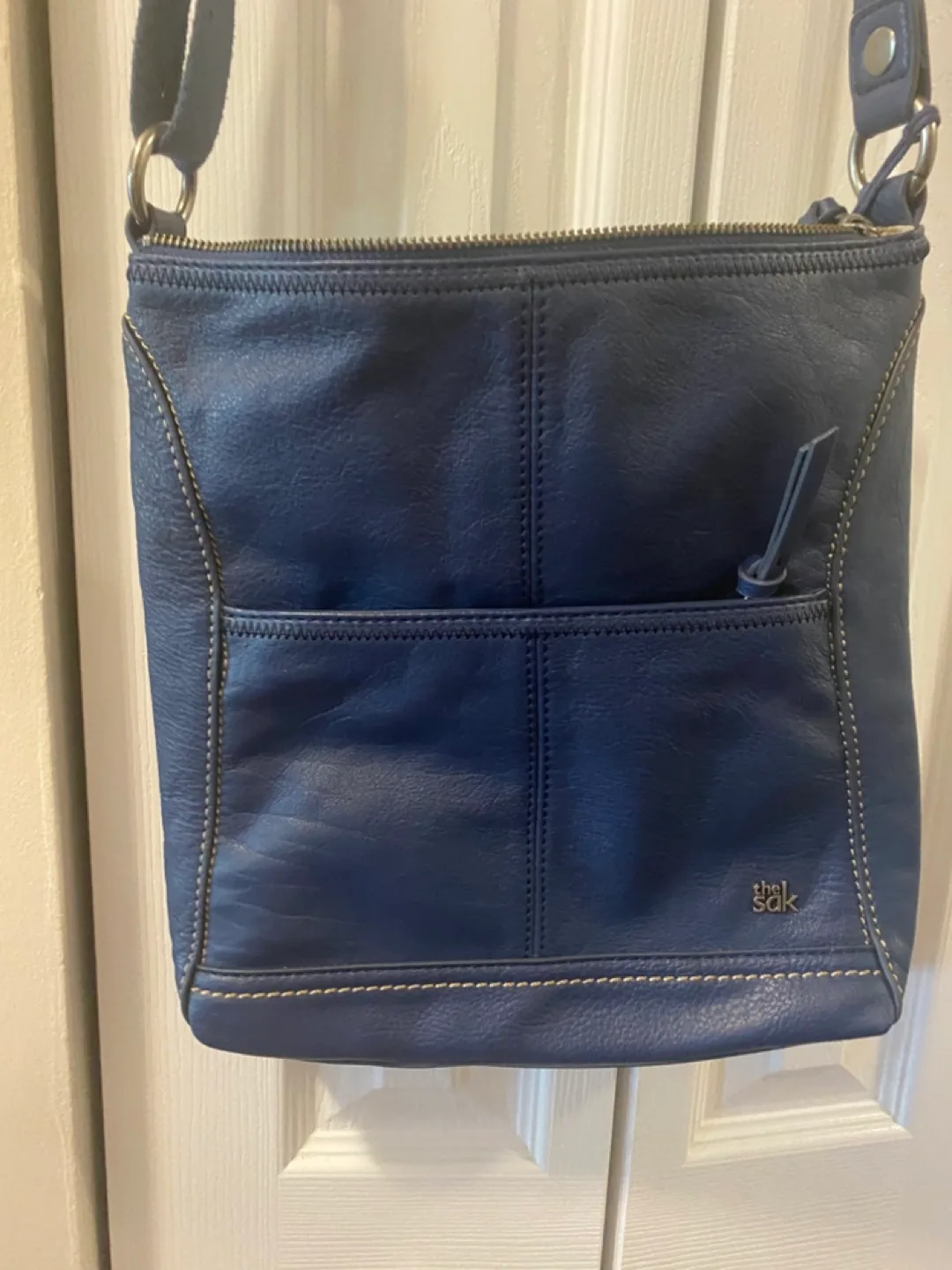 The Sak Blue Leather Crossbody Bag thumbnail