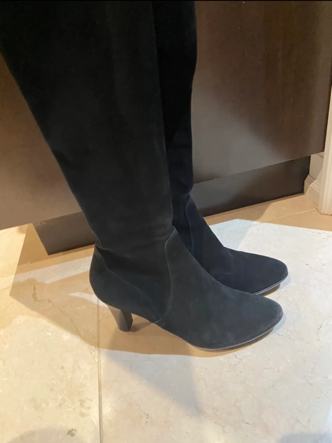 Aquatalia Black Suede Boots - Size 7 thumbnail