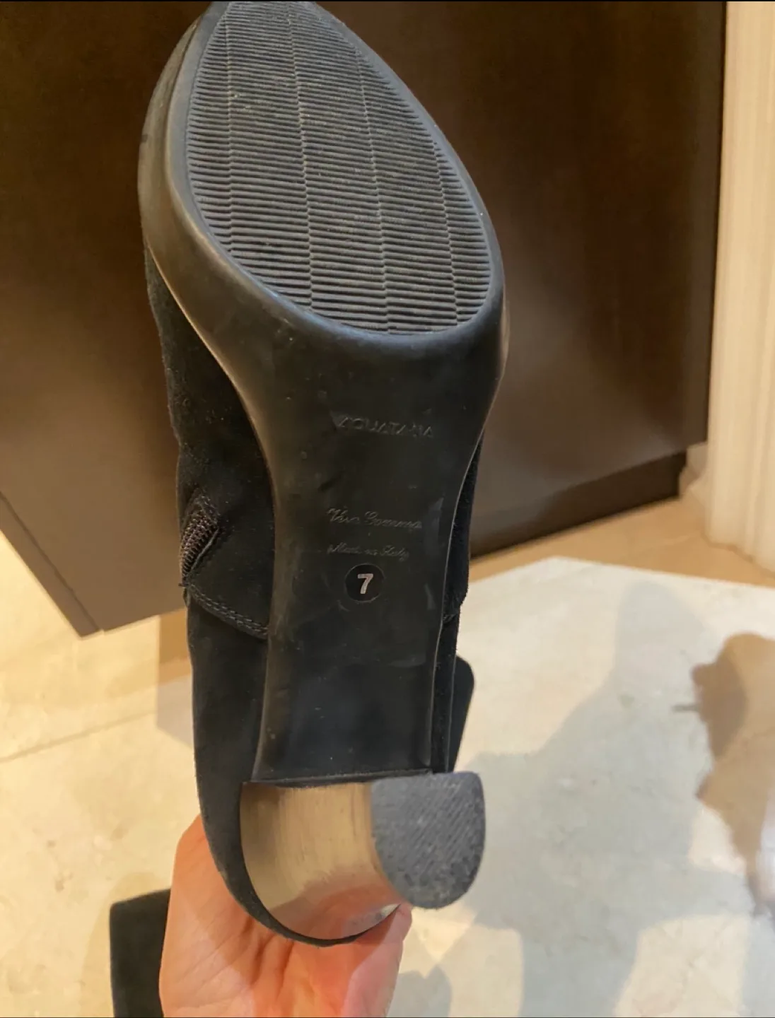 Aquatalia Black Suede Boots - Size 7 image indicator(4)