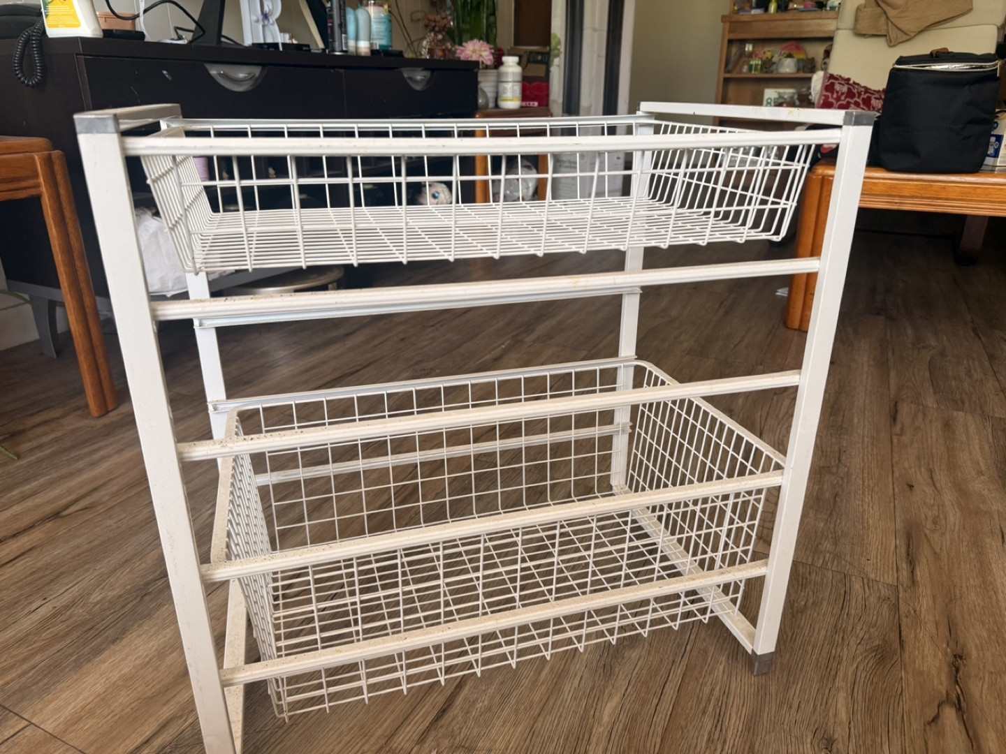 Wire Basket Storage Unit - White