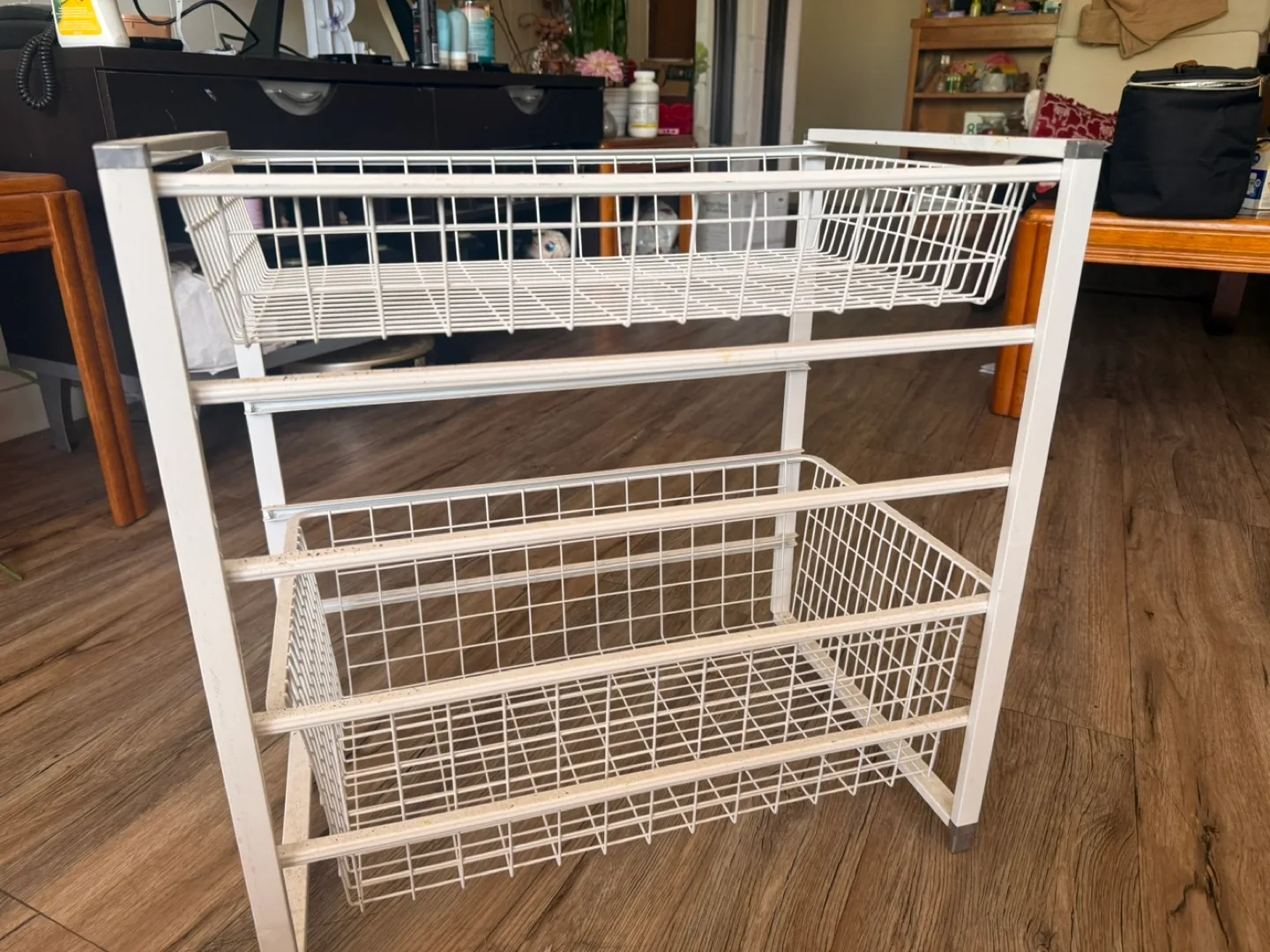 Wire Basket Storage Unit - White thumbnail