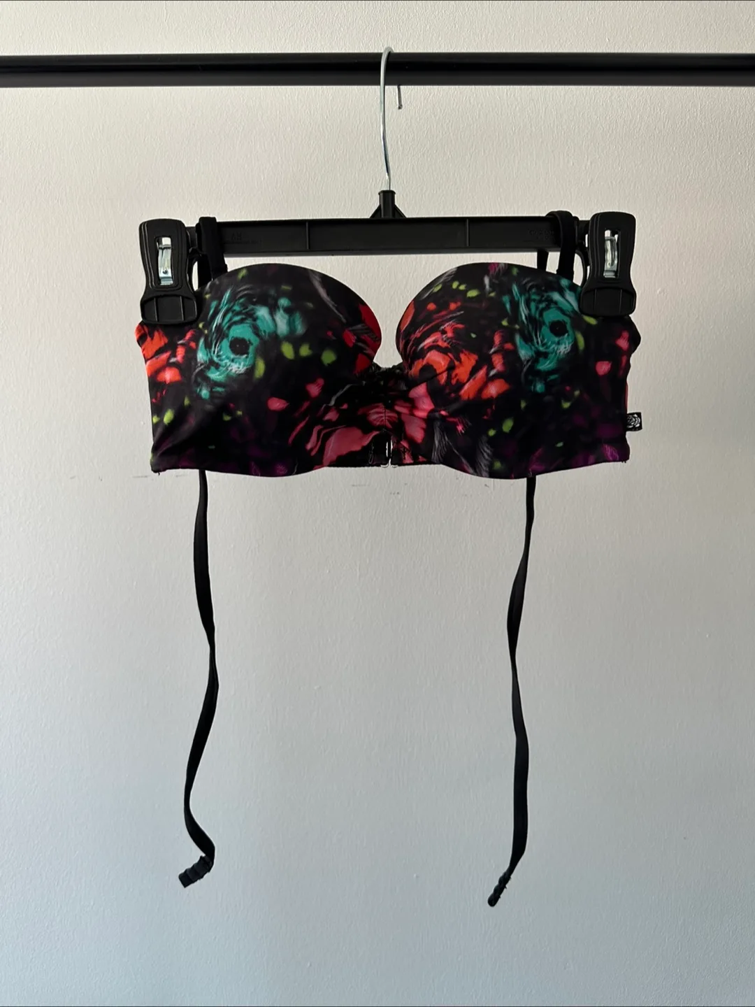 Strapless Swim Bra Floral Pattern thumbnail
