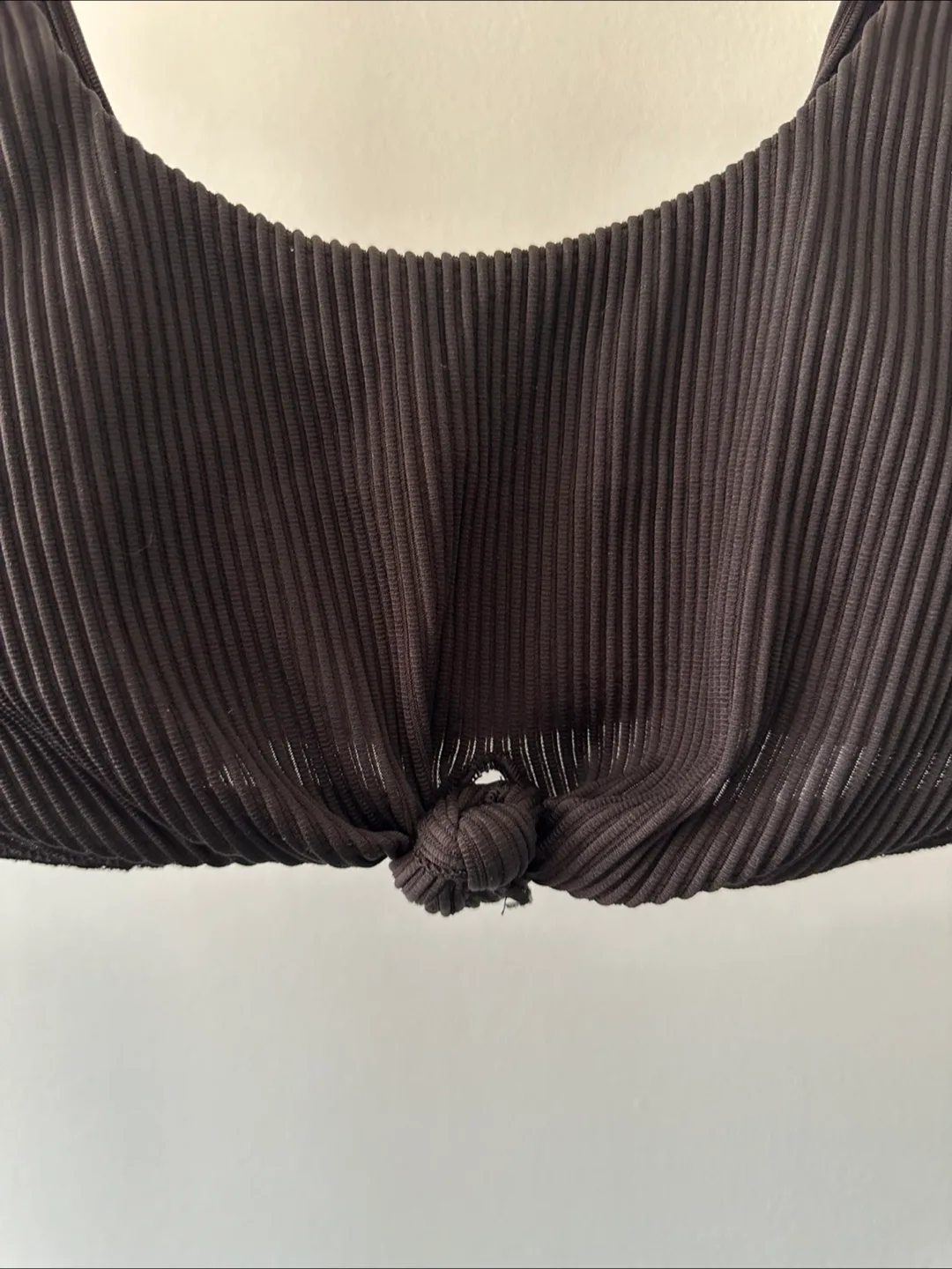 Hollister Brown Ribbed Bikini Top thumbnail
