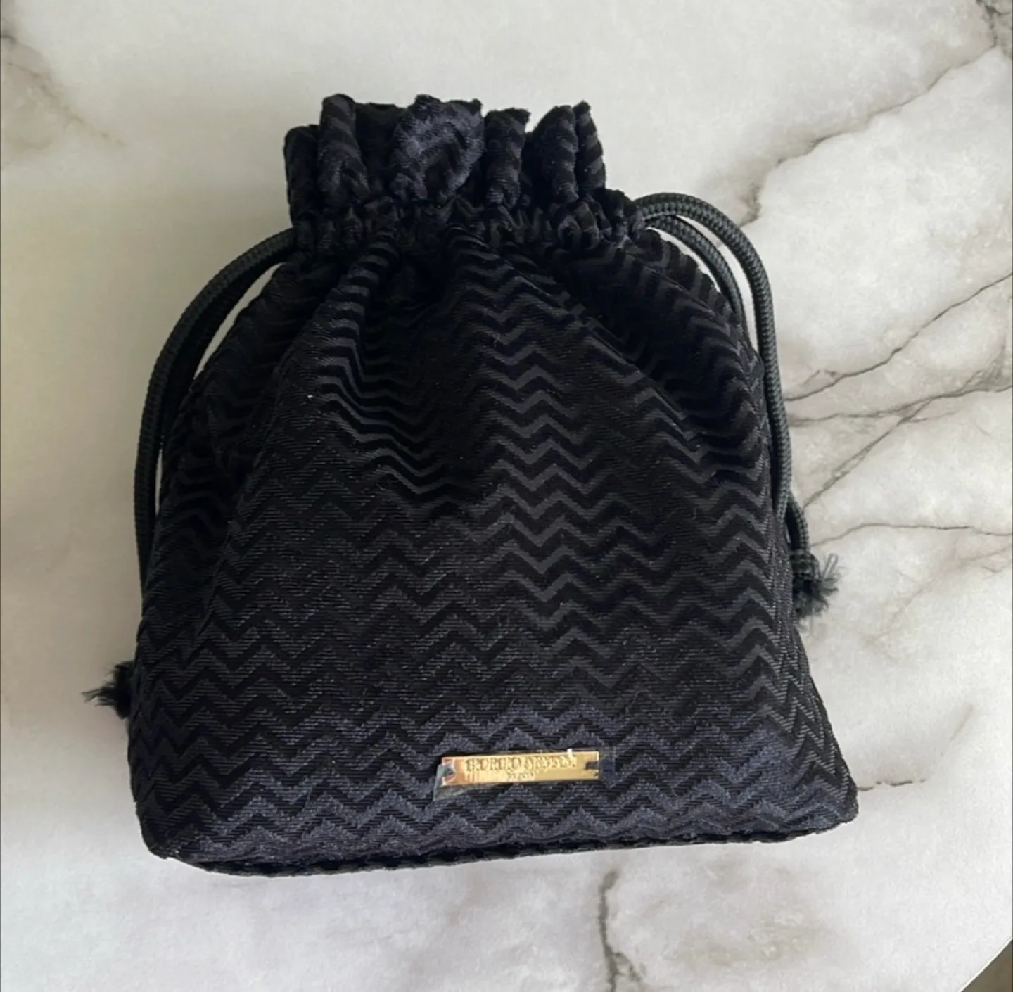Giorgio Armani Beauty Black Drawstring Pouch thumbnail