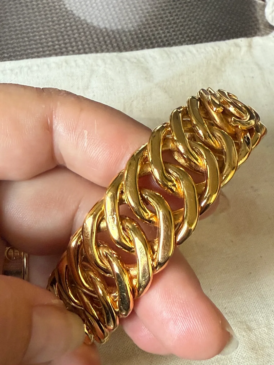 Chanel Gold Plated Chain Bangle image indicator(4)