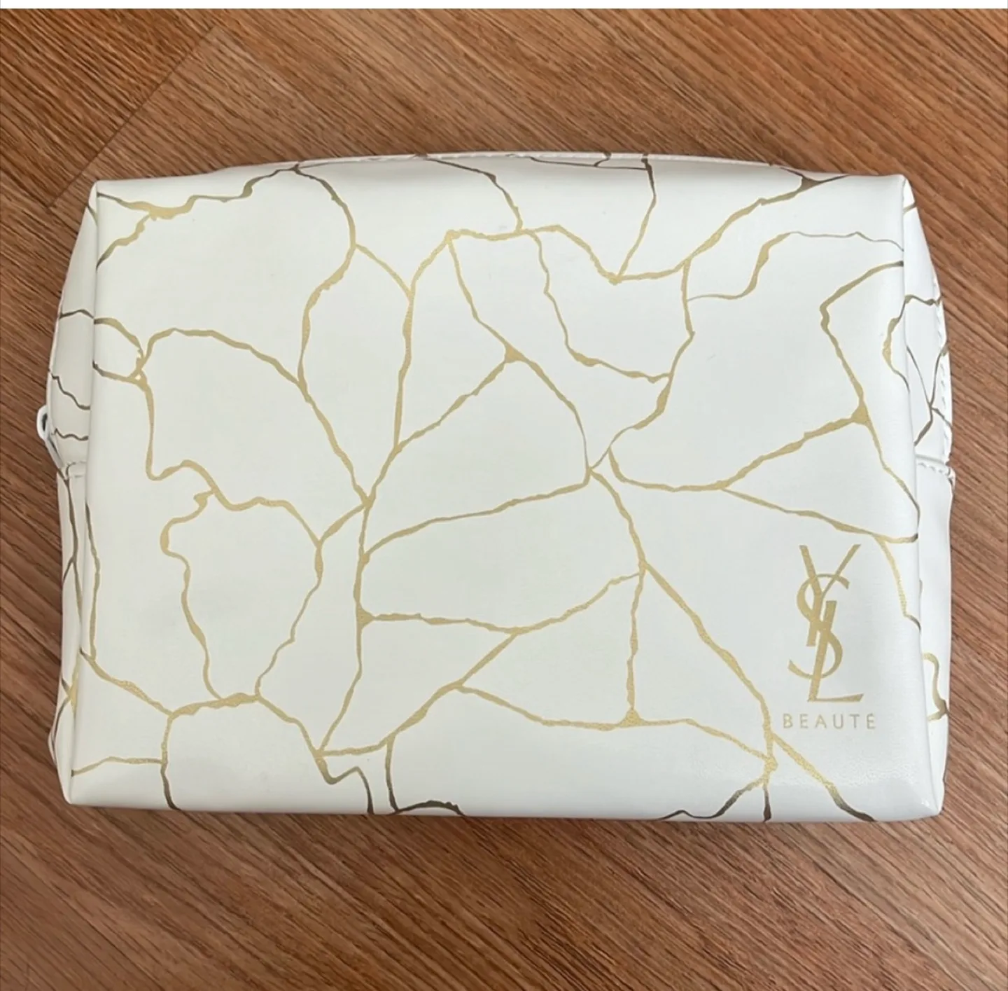 YSL Beaute White & Gold cosmetics pouch thumbnail