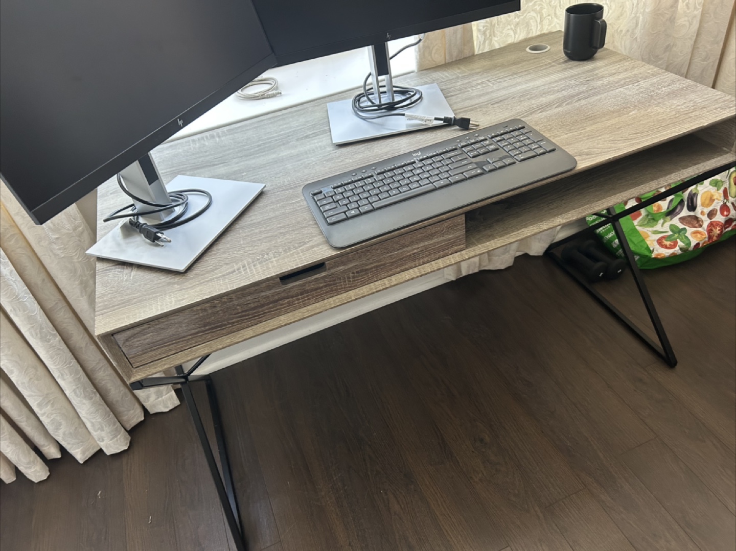 Wood and Metal Desk - photo 2