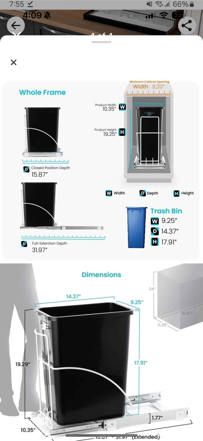 *Brand New* Pull Out Trash Can - photo 4