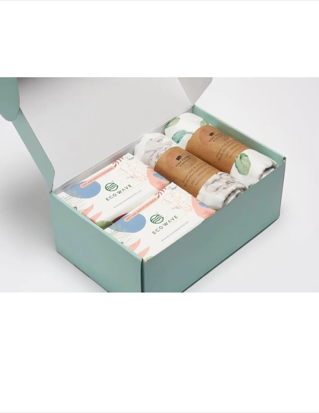 New Tiny Tusks Swaddle Blanket Gift Set thumbnail