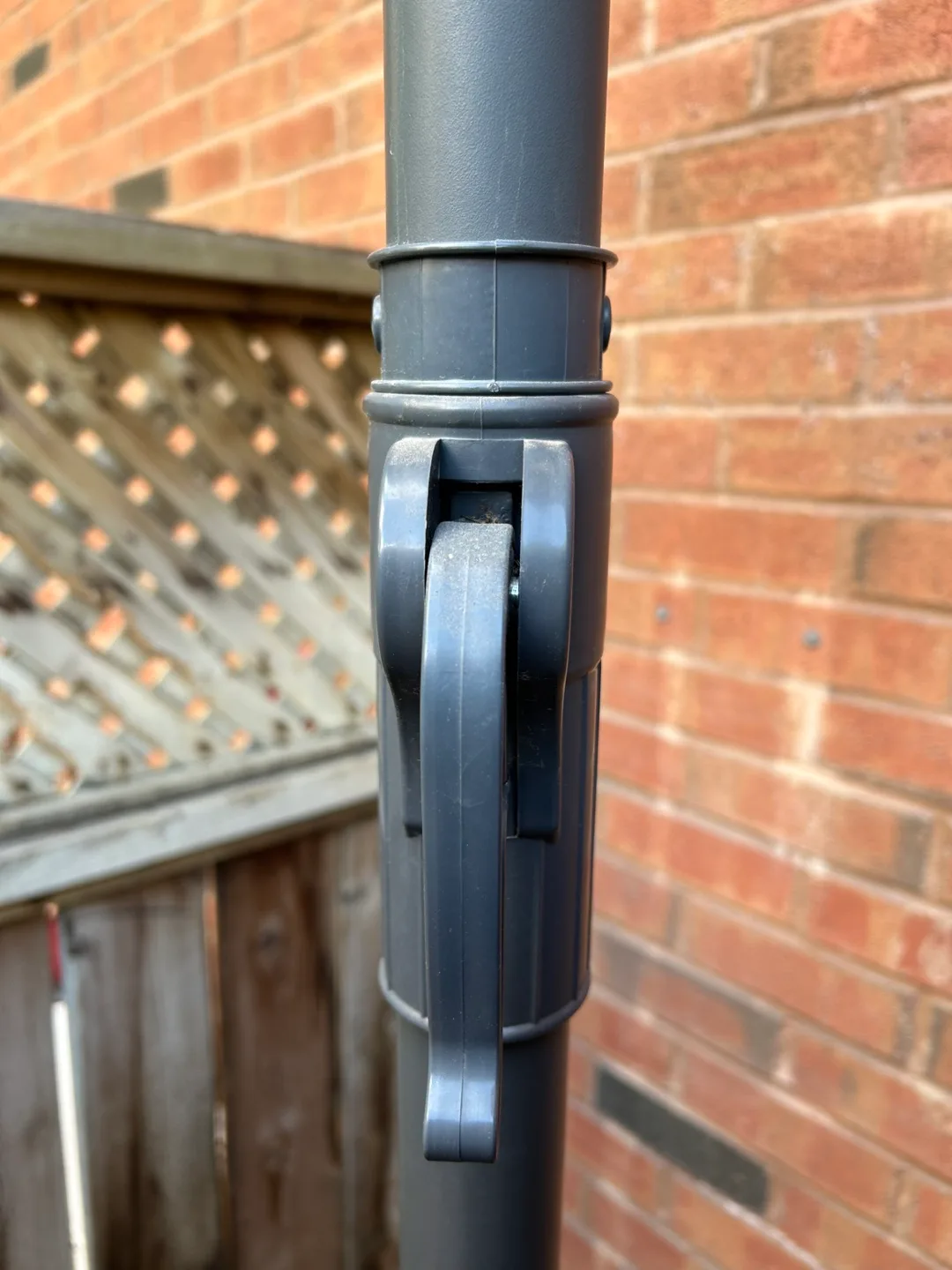 Outdoor Cantilever Patio Umbrella - Brown With base. image indicator(3)