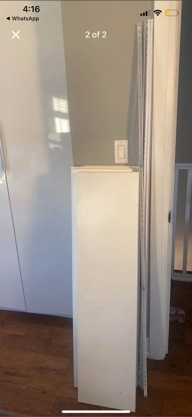 White Adjustable Shelf Unit (a ton of shelves) thumbnail
