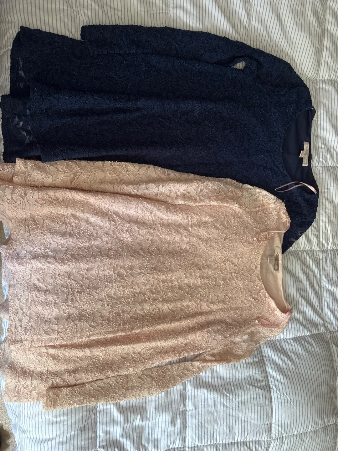 Lace Tops / babydoll dresses- Blush & Navy thumbnail