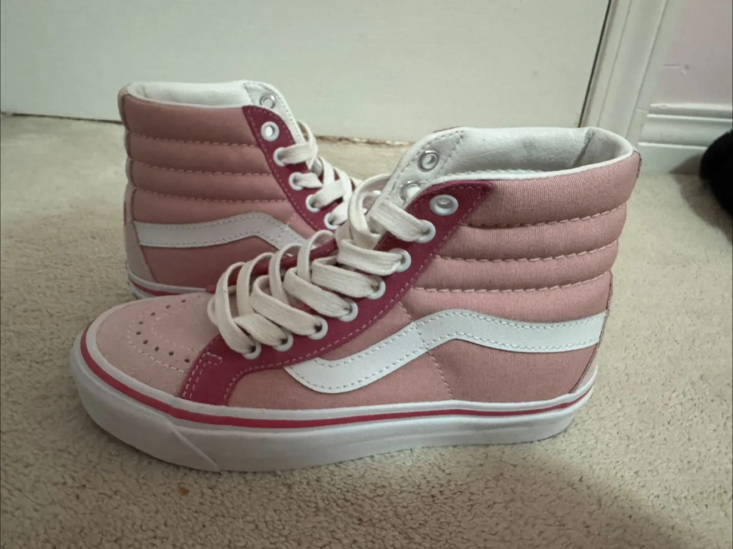Vans Sk8-Hi Pink/White - Women's US 6 thumbnail