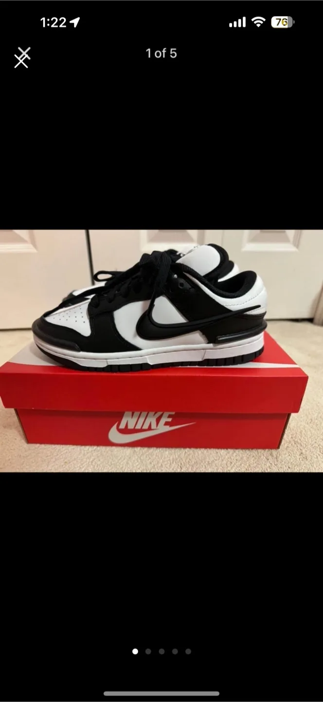 Nike Dunk Low Twist Black/White, Size 5.5 thumbnail