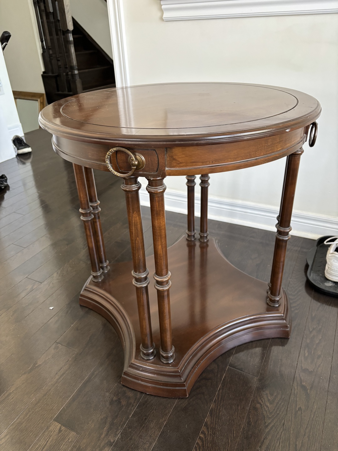 Round Wooden Side Table