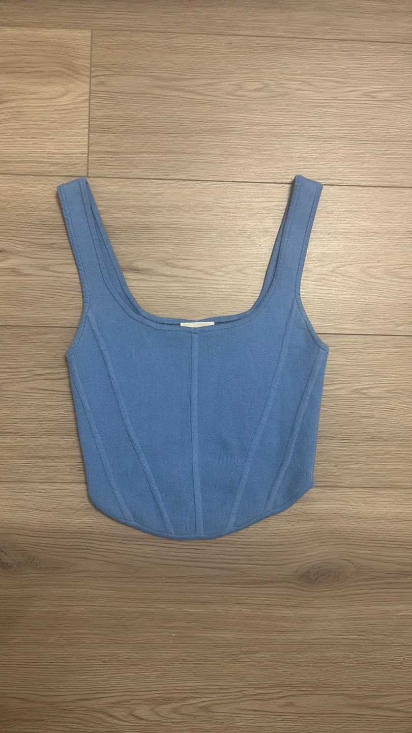 Aritzia Wilfred sculpt knit bustier tank size small thumbnail