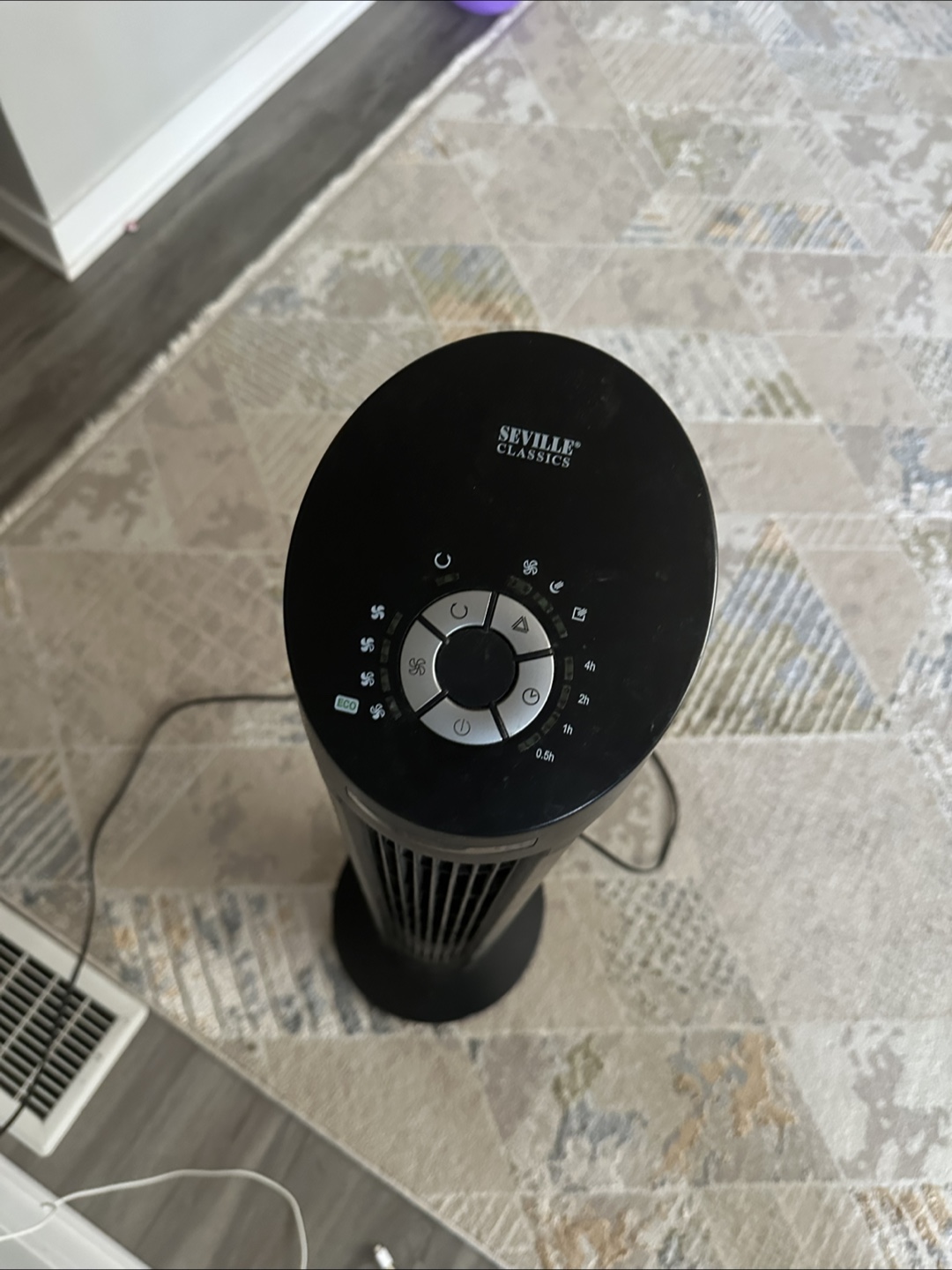 Seville Classics Tower Fan - Black - photo 2