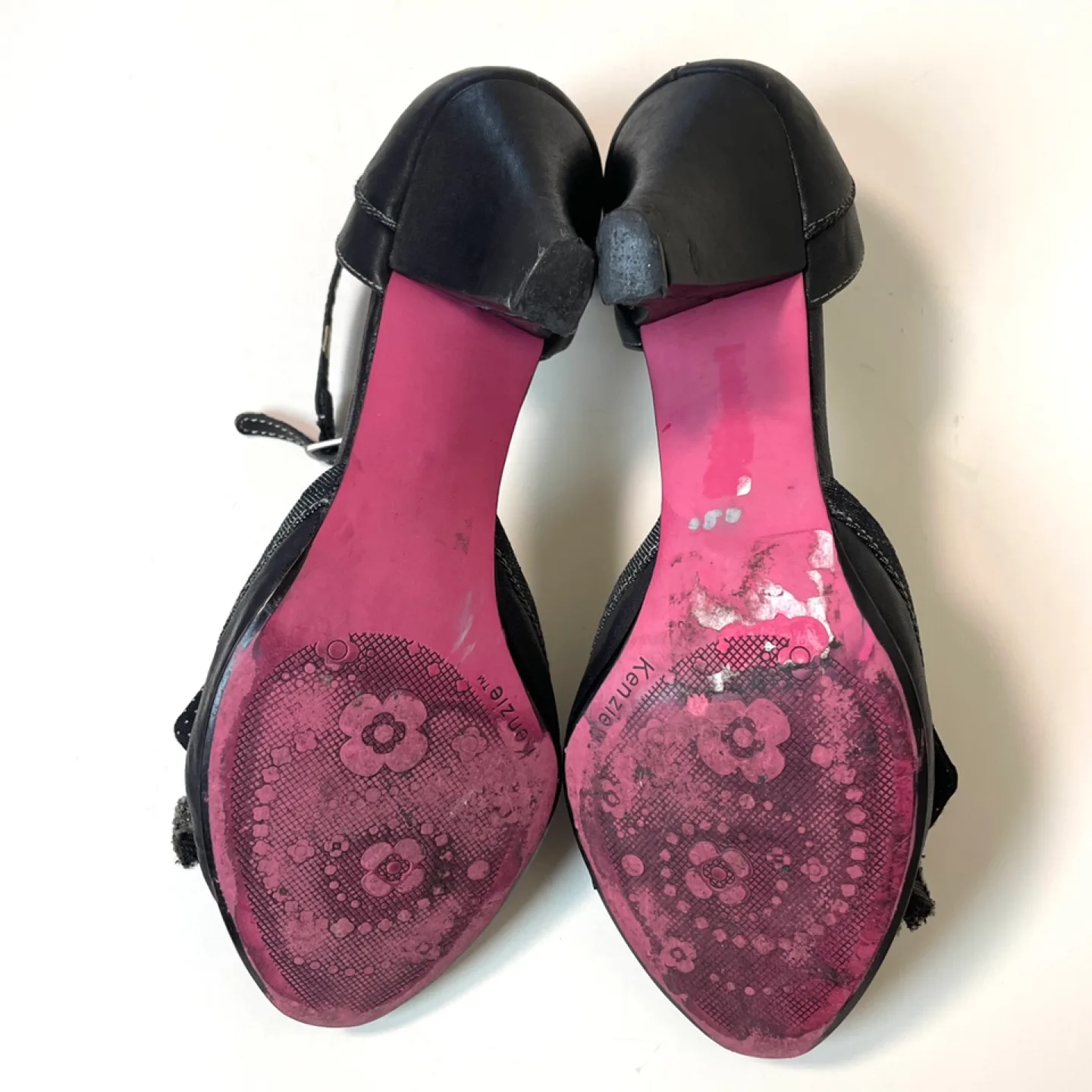 Kenzie Ankle Strap Leather Heel Sz 10 image indicator(9)