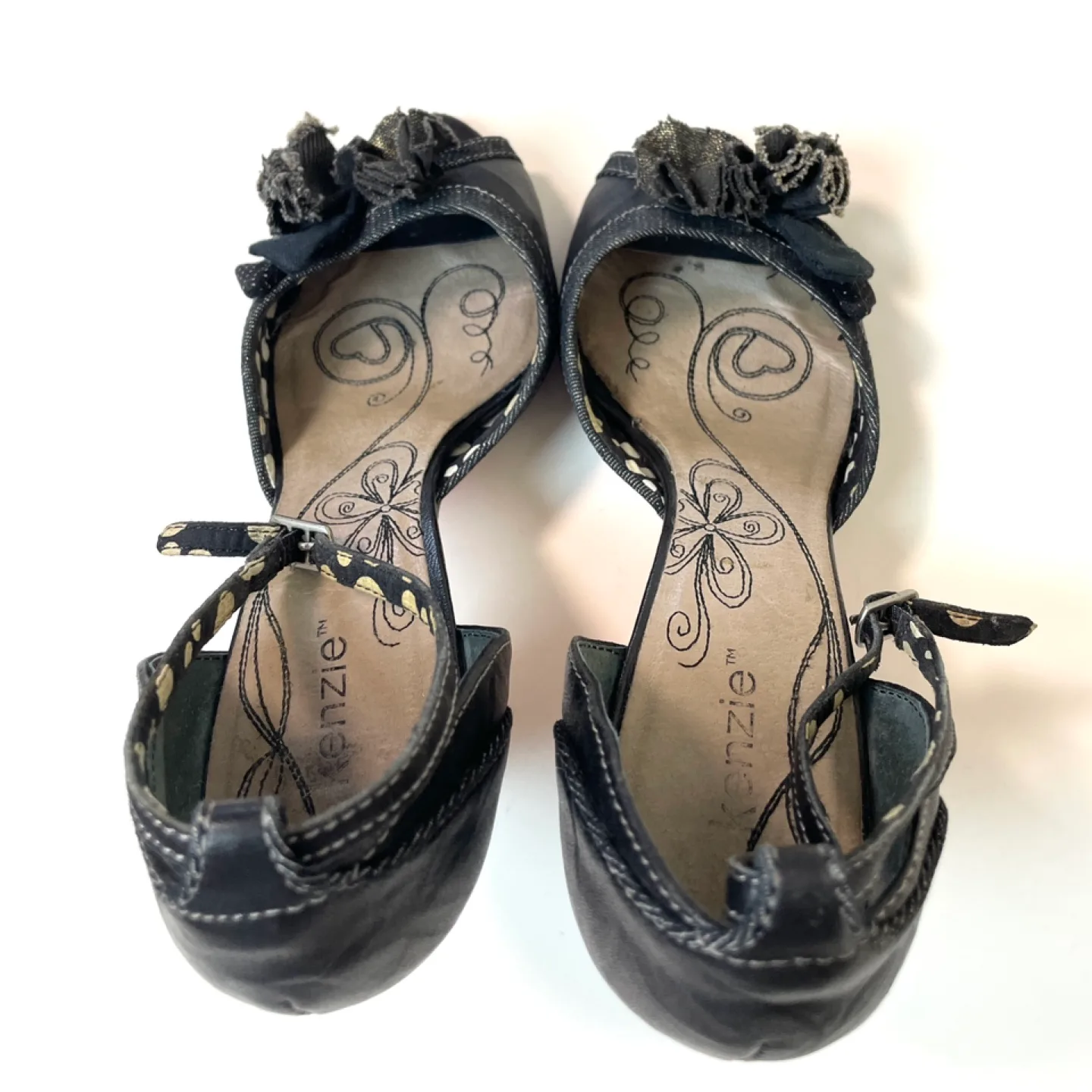 Kenzie Ankle Strap Leather Heel Sz 10 image indicator(6)