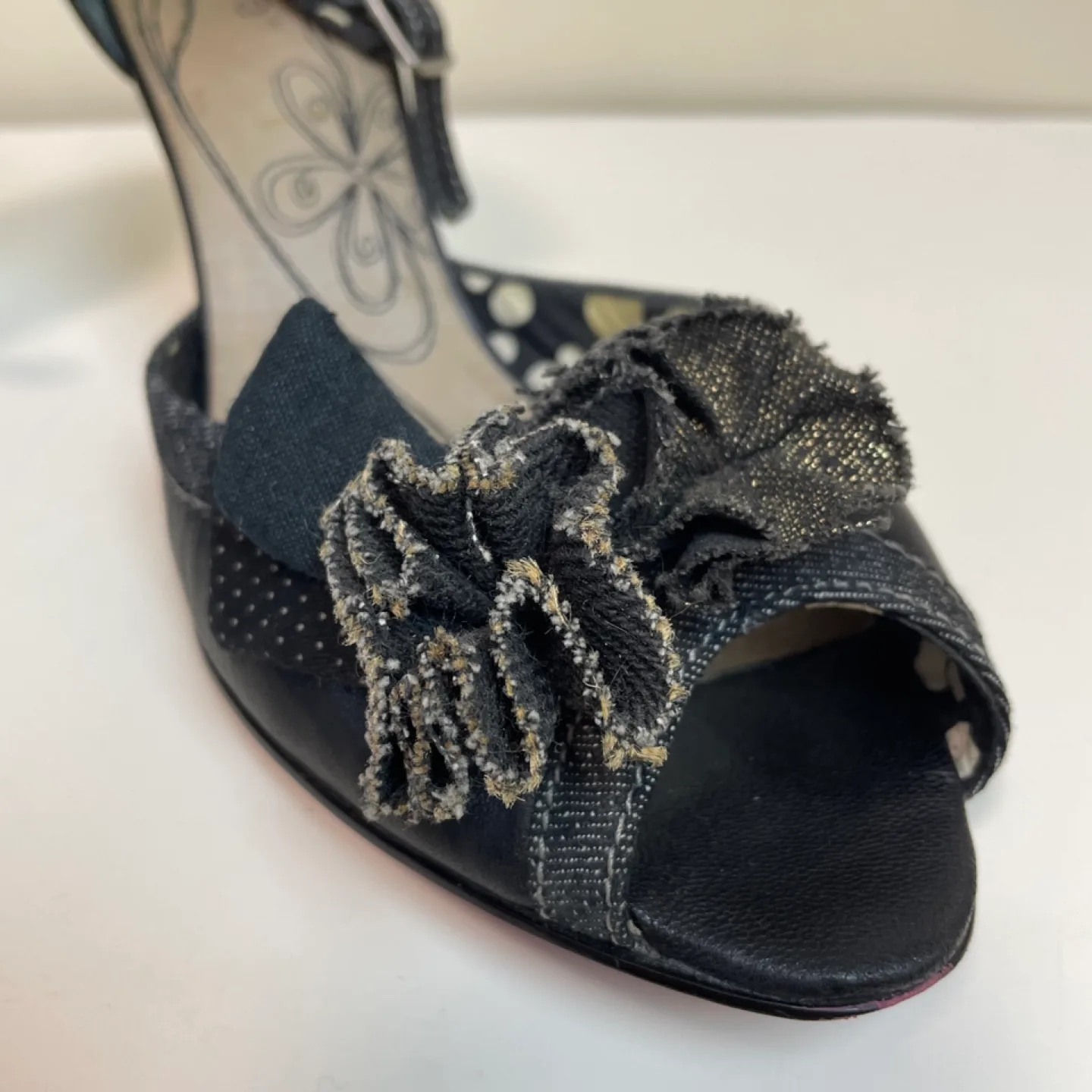 Kenzie Ankle Strap Leather Heel Sz 10 image indicator(5)