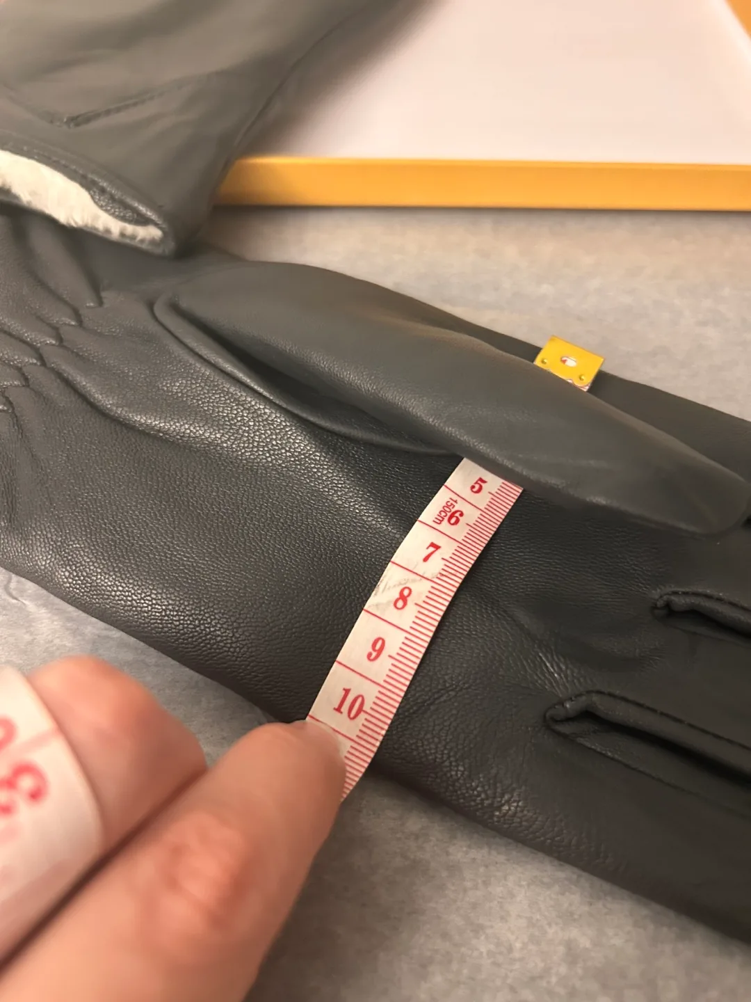 Warm Grey Lambskin Gloves (New, Size M–L) image indicator(7)