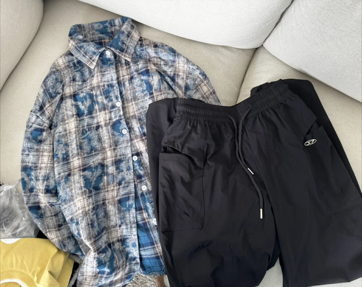 Black Pants & Plaid Button-Up Shirt thumbnail