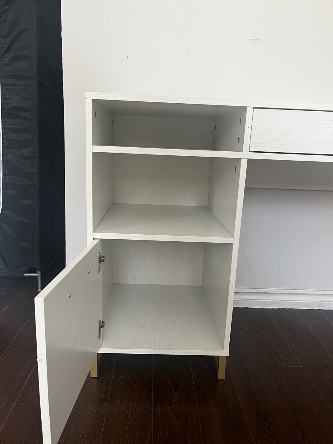 White Desk with Shelves and Drawer - photo 4