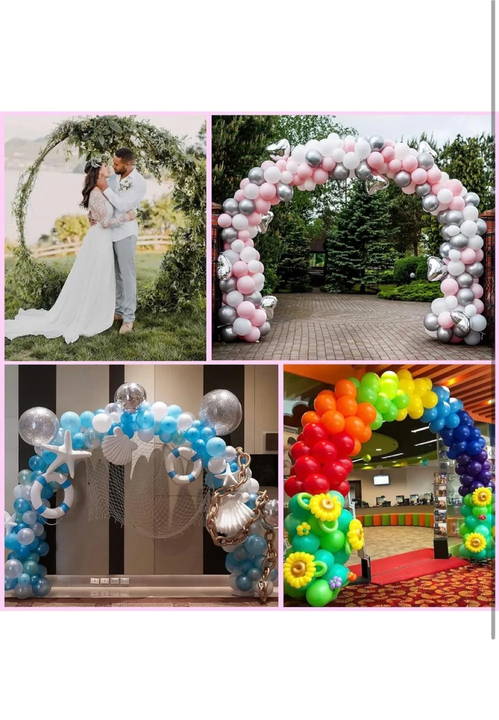 8FT TALL Gold Round Wedding Arch thumbnail