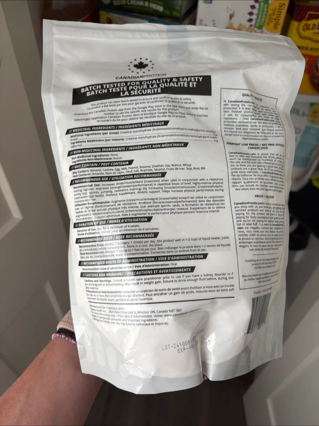 Canadian Protein Creatine Monohydrate - 1kg image indicator(2)
