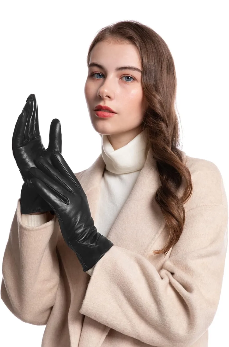 Warm Grey Lambskin Gloves (New, Size M–L) image indicator(9)