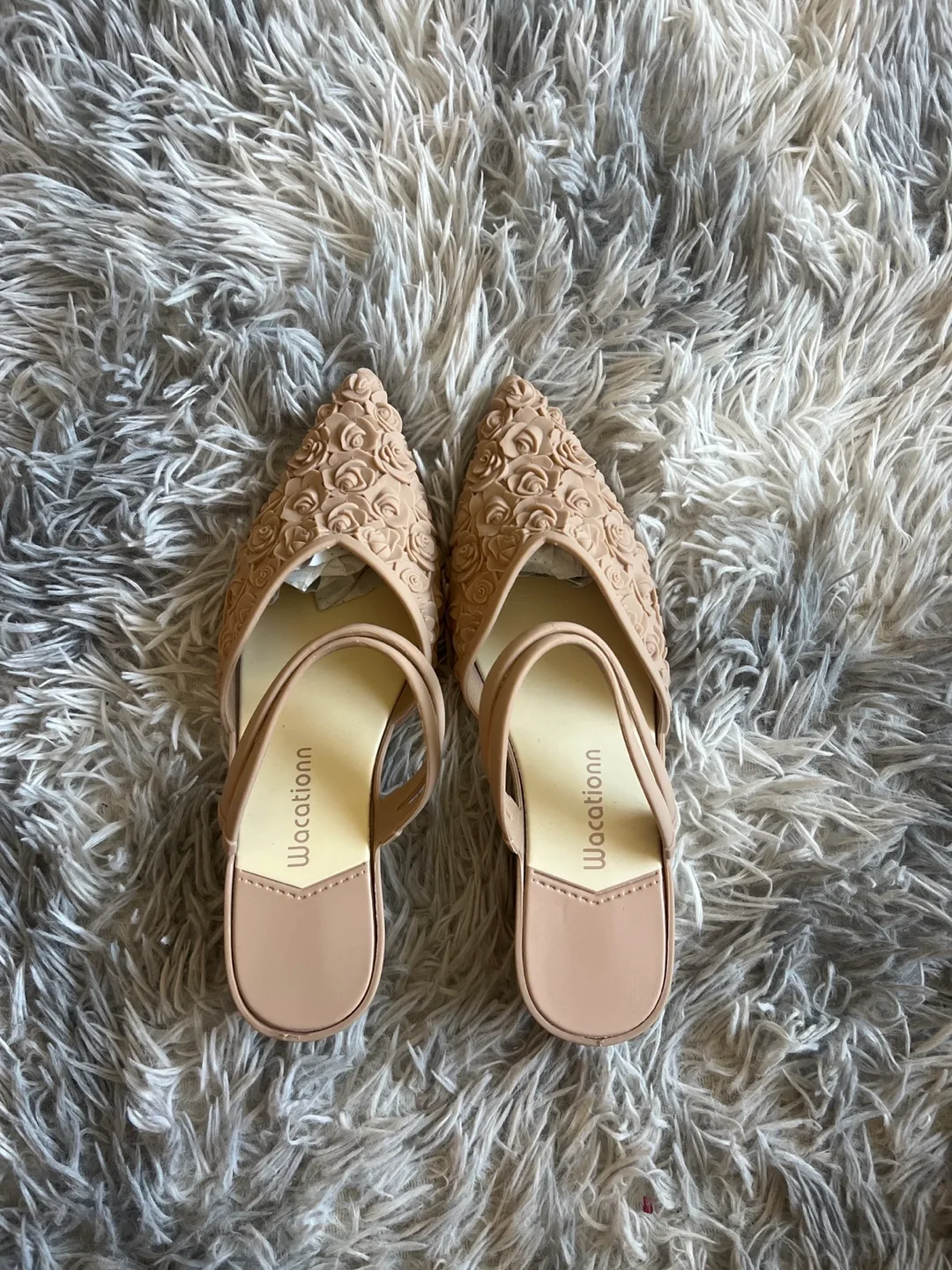 New Beige Slingback Heels - Size 39 thumbnail