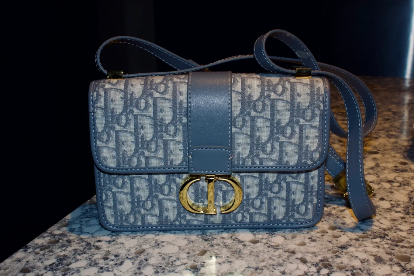 Christian Dior Blue Dior Oblique Mini Bobby Bag thumbnail