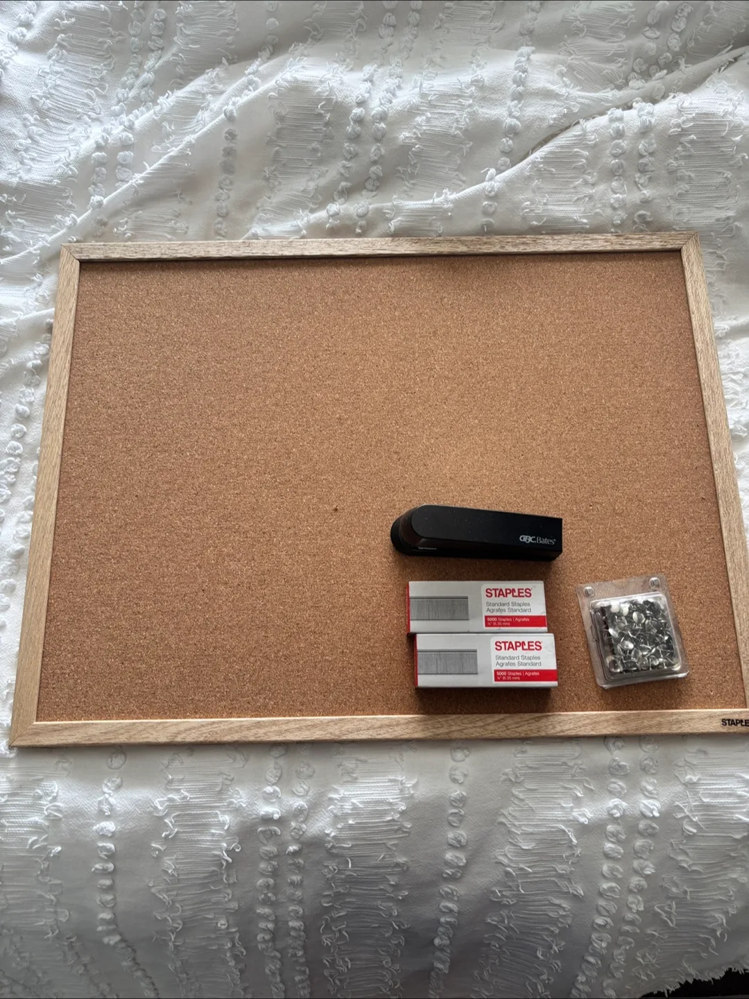 Cork Board with Staples & Push Pins thumbnail
