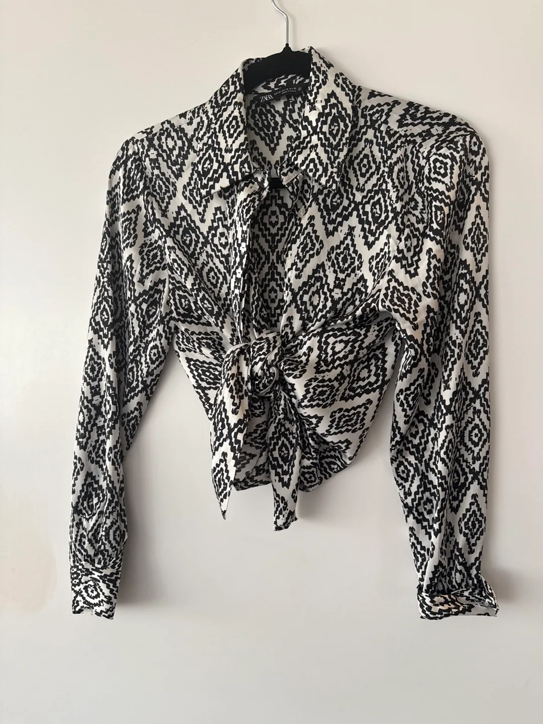 Zara Print Blouse - Size Small thumbnail