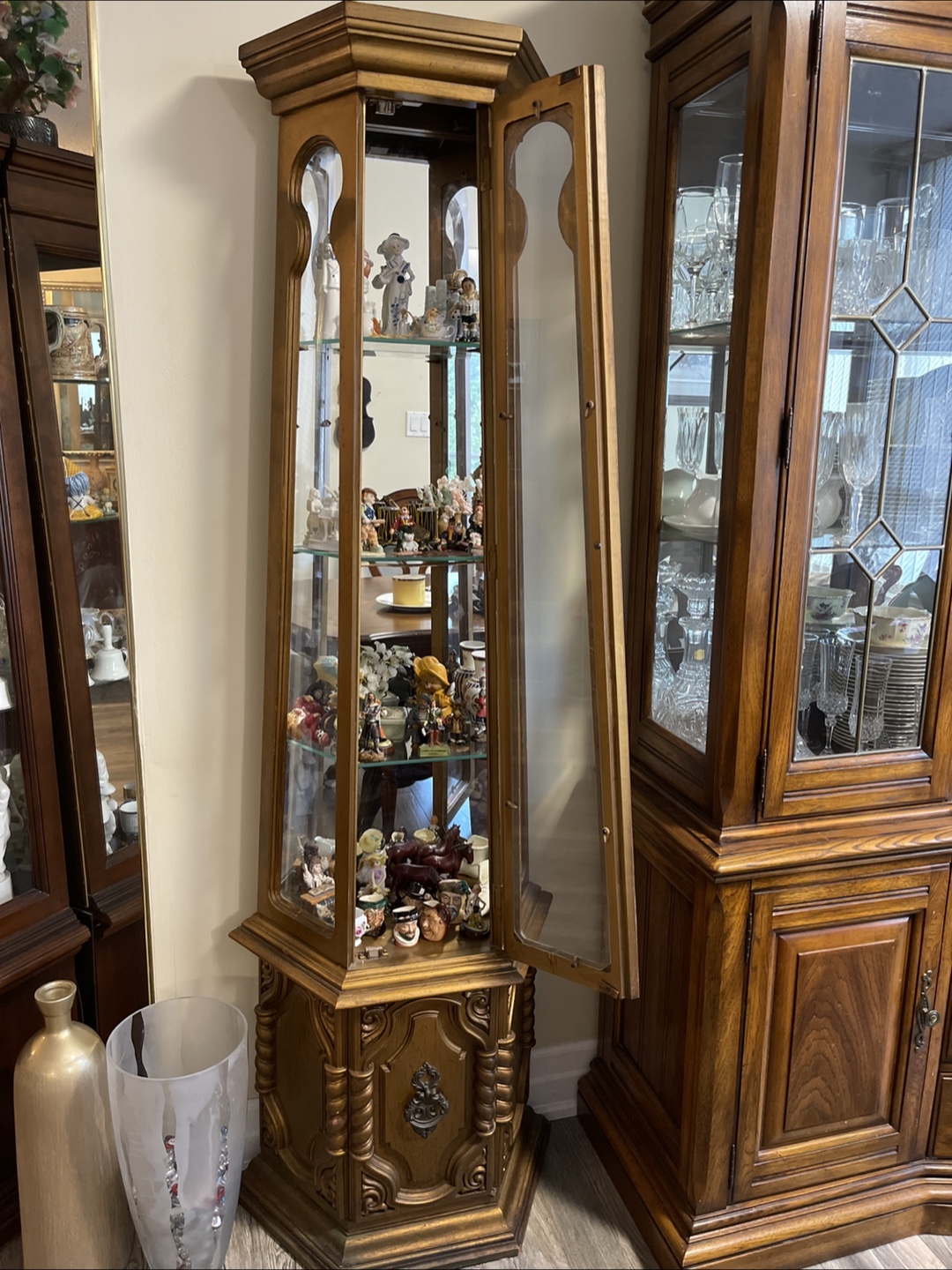 Wooden Curio Display Cabinet