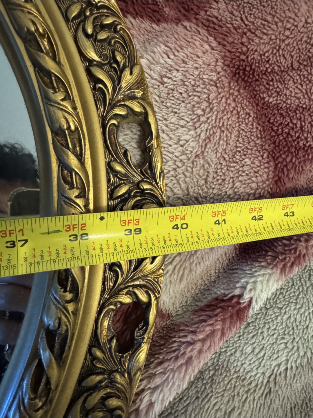 Oval Gold Ornate Mirror (25" x 42") - photo 2