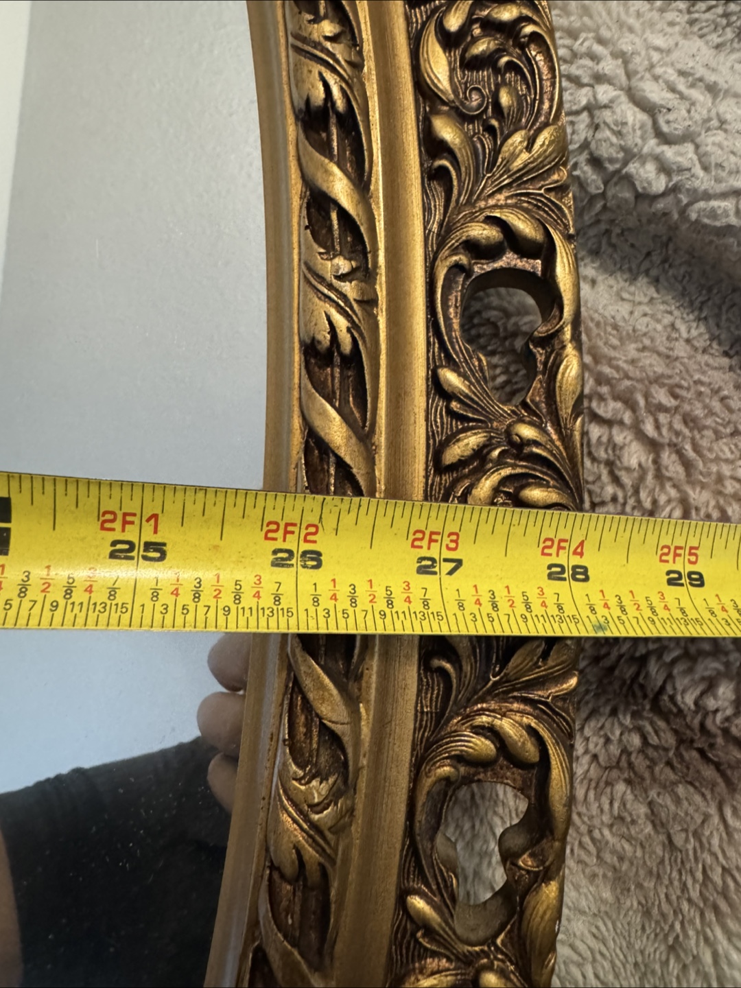 Oval Gold Ornate Mirror (25" x 42") - photo 3
