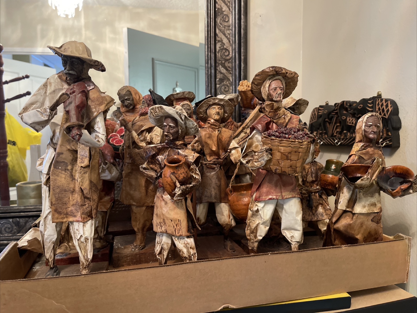 Vintage Paper Mache Folk Art Figures