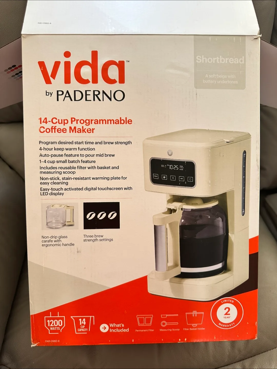 Vida by Paderno 14-Cup Coffee Maker - Beige thumbnail